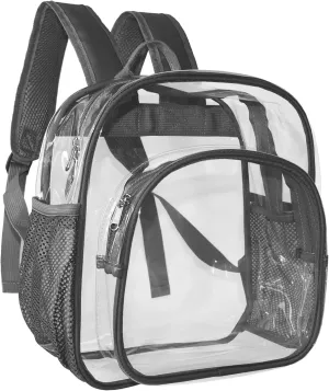 Clear Backpack Stadium Approved 12x12x6 Small Clear Backpack for Concert,Work,Festival,Security,Stadium