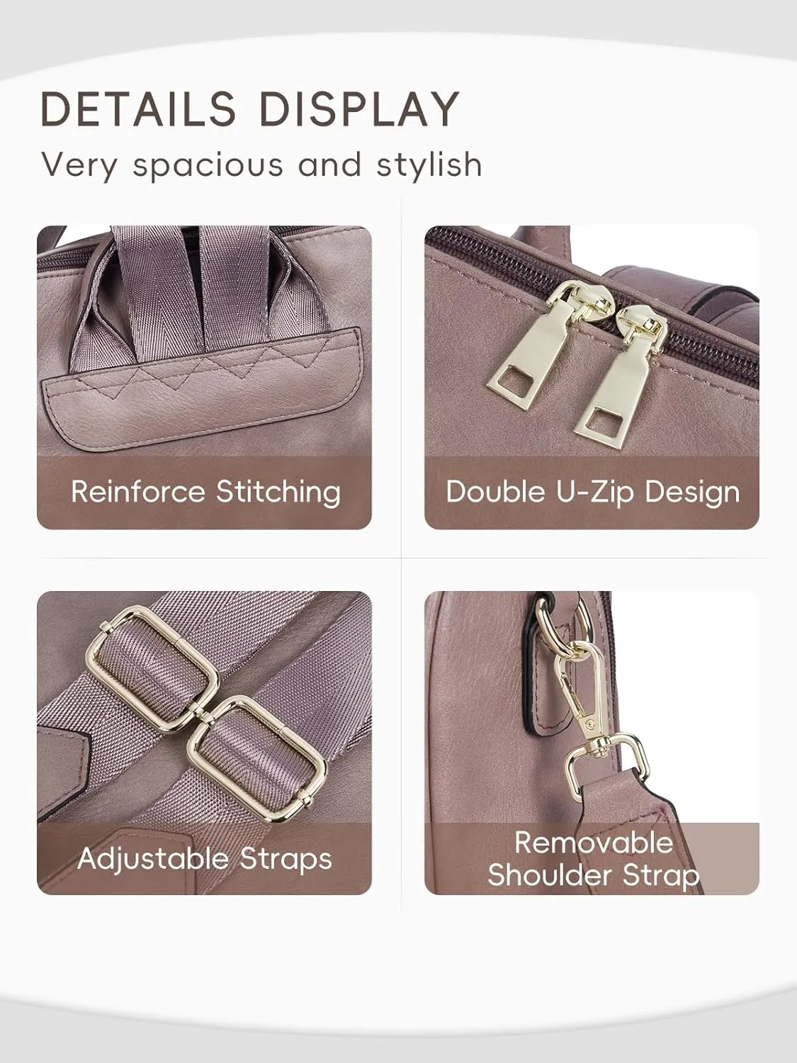 CLUCI Womens Backpack Purse Leather Anti-theft Large Fashion Designer Travel Bag Ladies Shoulder Bags