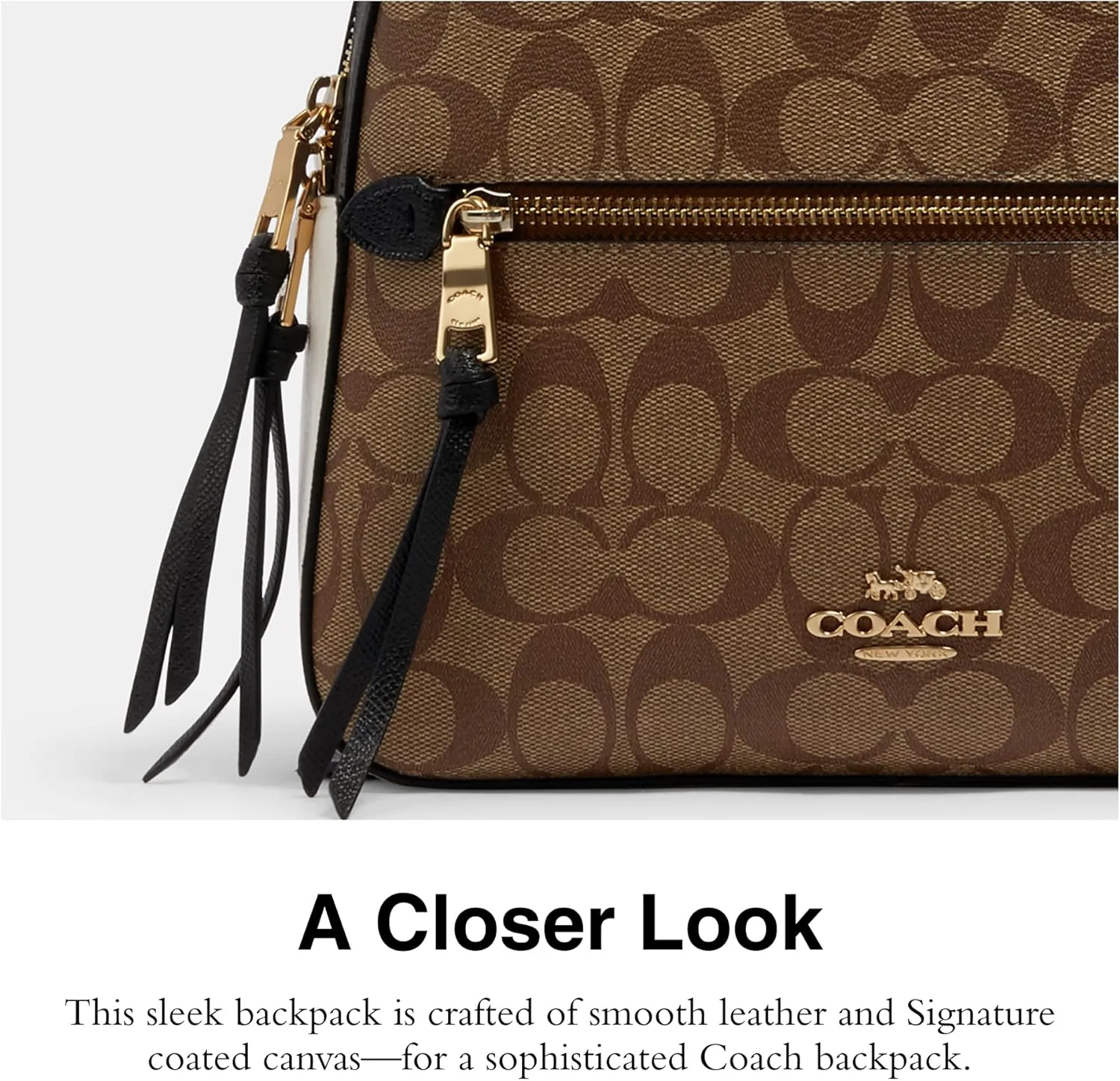 Coach Jordyn Backpack, Khaki Multi