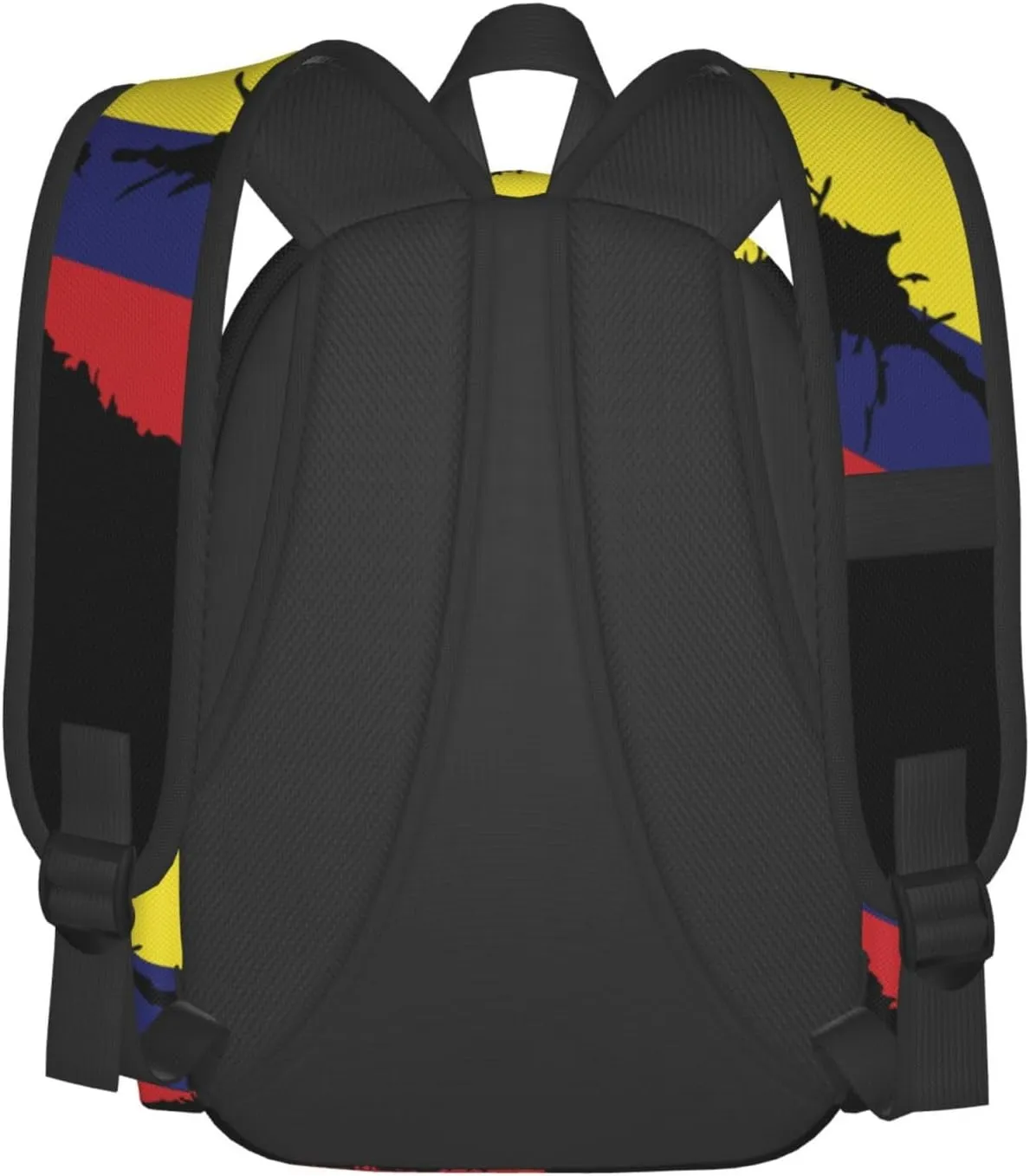 Colombia Flag Lips Colombian Kiss Laptop Commuter Backpack Shoulder Bag Casual Back Pack Daypack Bags With Side Pockets For Work Travel Daily Use