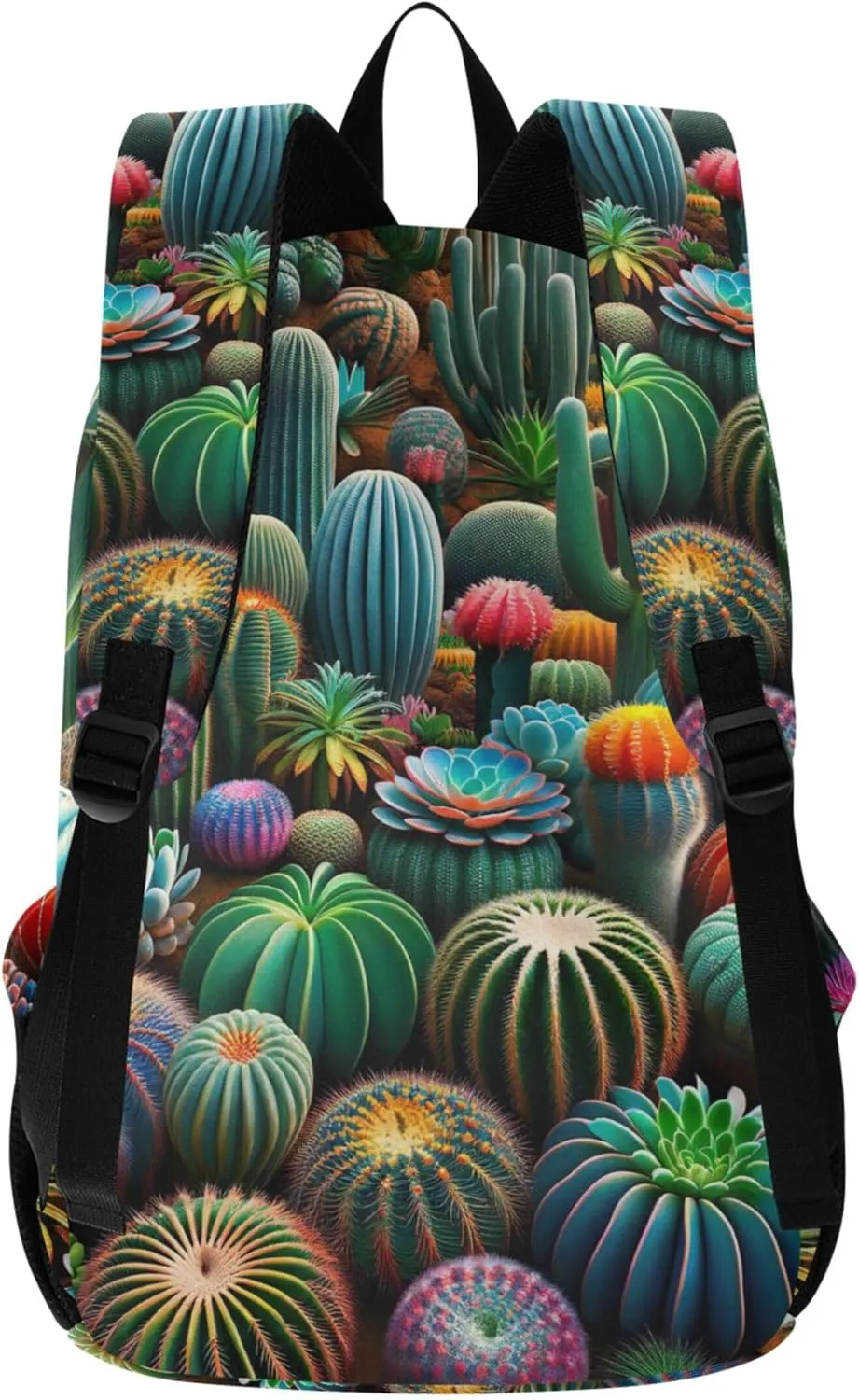 Colorful Succulents Cactus Cool Cute Backpacks for Woman Casual College Bookbag for Teen