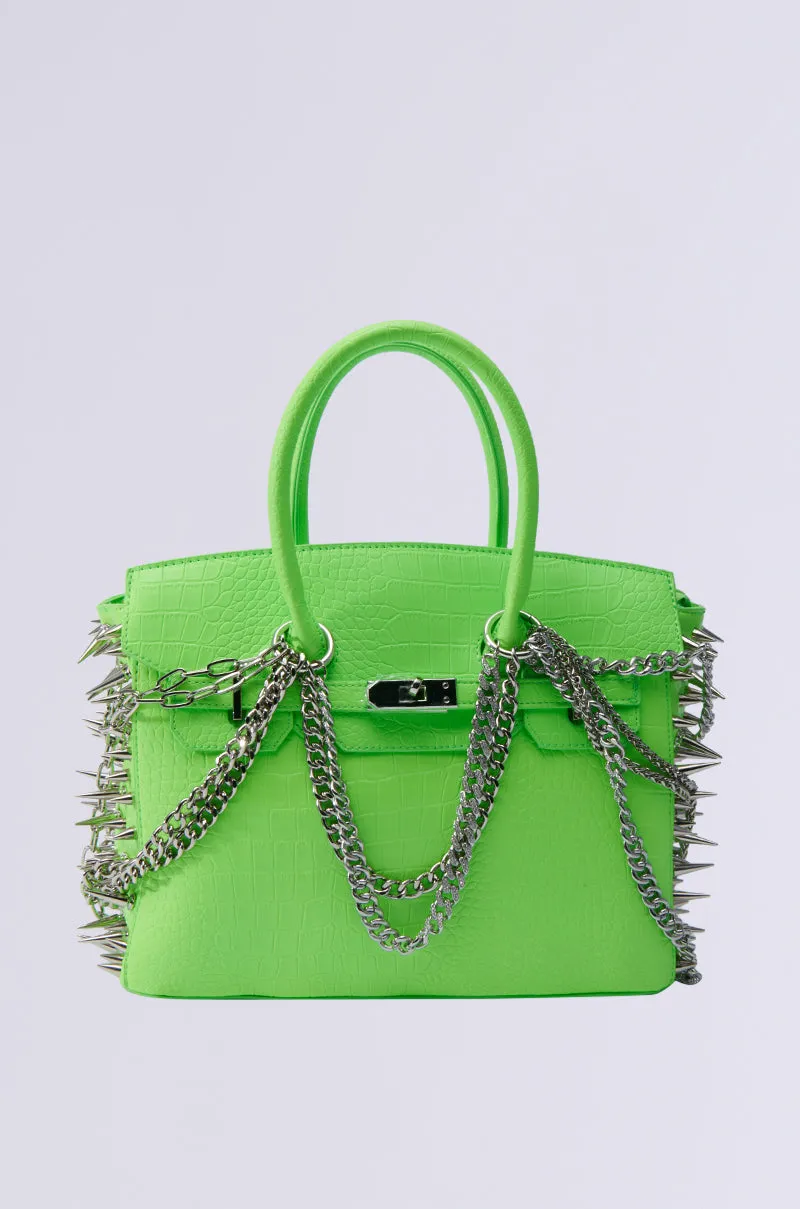COME SLIDE EMBELLISHED TOTE