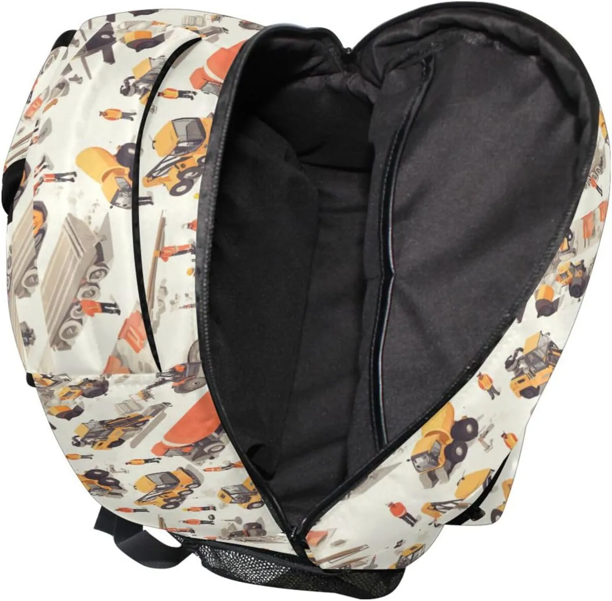 Cool Backpacks for Teens Boys Girls Waterproof Carry On Backpacks with Chest Strap Gift Men & Women Construction Scene Highway Construction Bulldozer