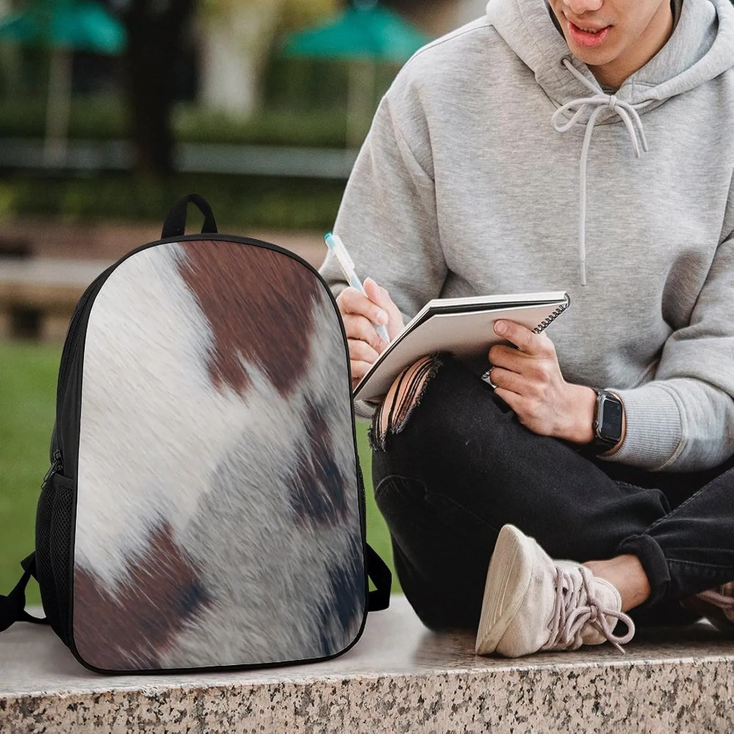 Cowhide Backpack Lightweight Waterproof Backpacks Laptop Backpack for Unisex Casual Travel Daypacks Large Capacity