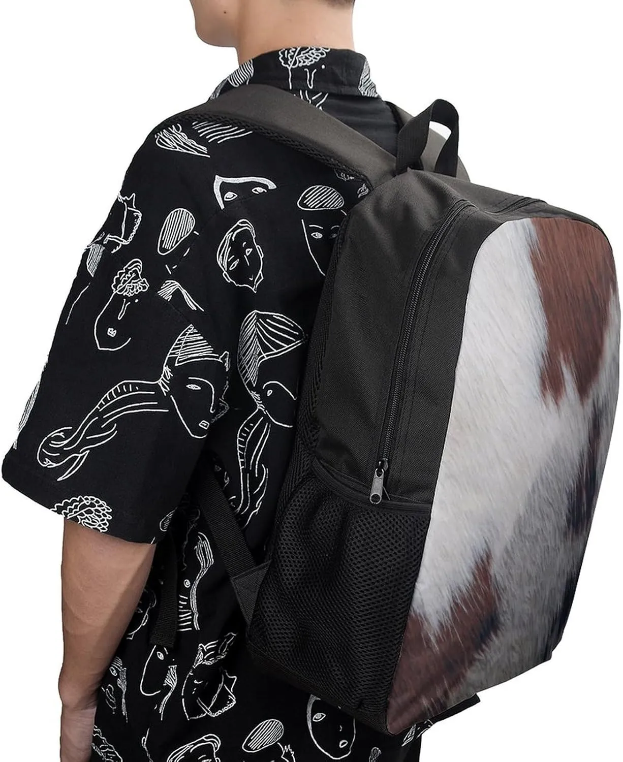 Cowhide Backpack Lightweight Waterproof Backpacks Laptop Backpack for Unisex Casual Travel Daypacks Large Capacity