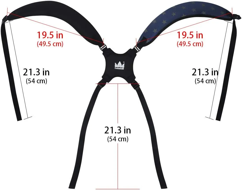 Craftsman Golf Adjustable Waterproof Star Black Blue Golf Bag Backpack Straps Replacement Also for Custom Order with Your Name Stitched