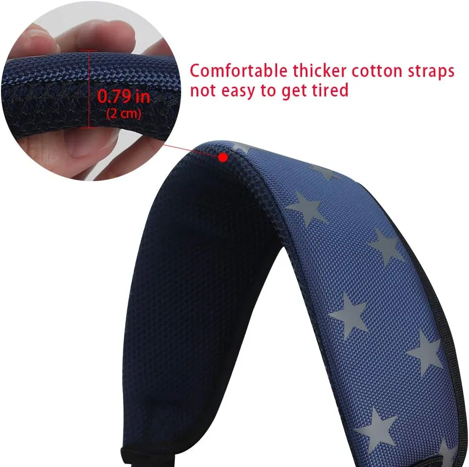 Craftsman Golf Adjustable Waterproof Star Black Blue Golf Bag Backpack Straps Replacement Also for Custom Order with Your Name Stitched