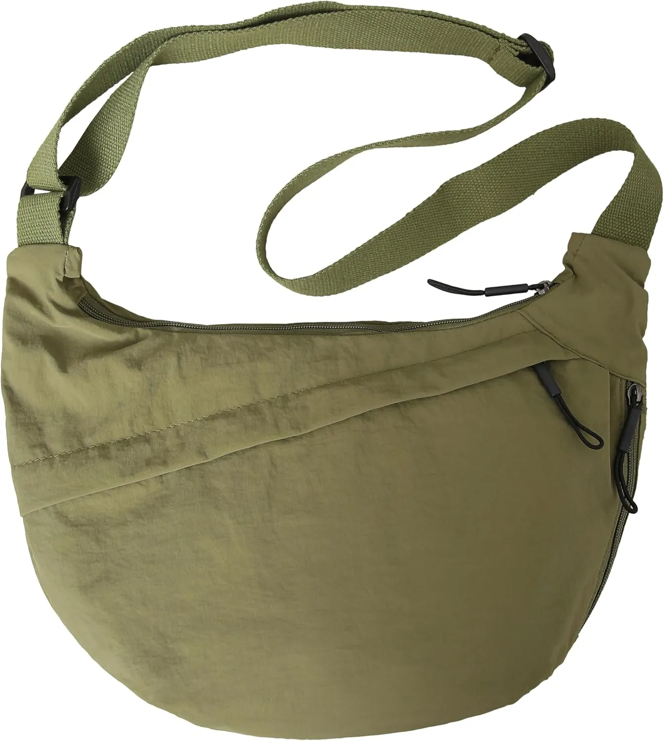 Crescent Crossbody Bags for Women Nylon Slouchy Sling Hobo Bag,Spacious Dumpling Shoulder Handbag Cross Body Purses