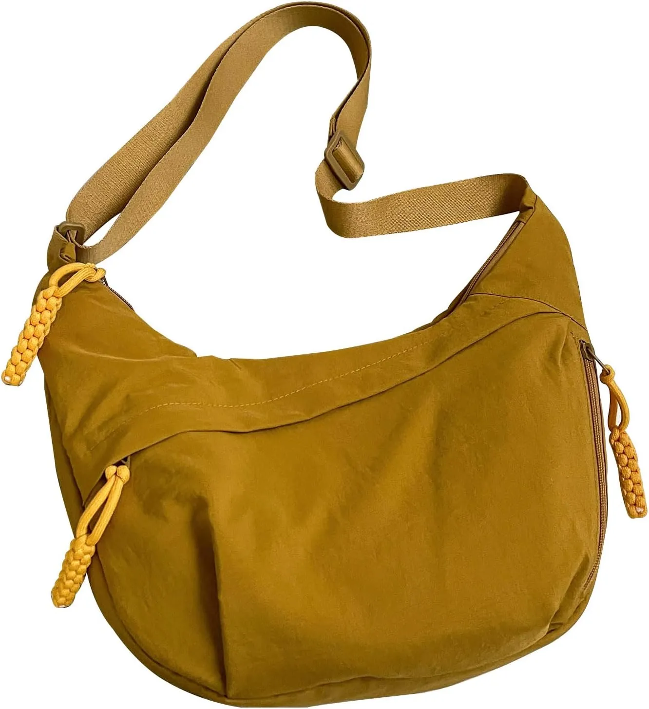 Crescent Crossbody Bags for Women Nylon Slouchy Sling Hobo Bag,Spacious Dumpling Shoulder Handbag Cross Body Purses