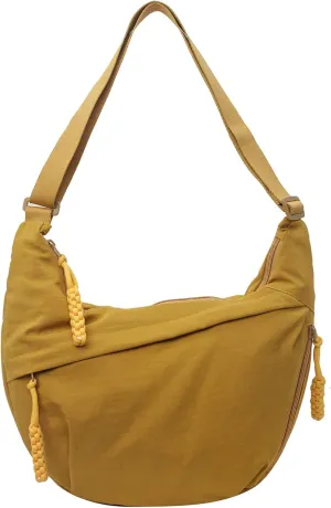 Crescent Crossbody Bags for Women Nylon Slouchy Sling Hobo Bag,Spacious Dumpling Shoulder Handbag Cross Body Purses