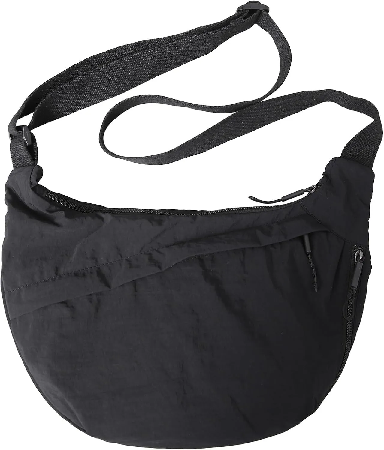 Crescent Crossbody Bags for Women Nylon Slouchy Sling Hobo Bag,Spacious Dumpling Shoulder Handbag Cross Body Purses