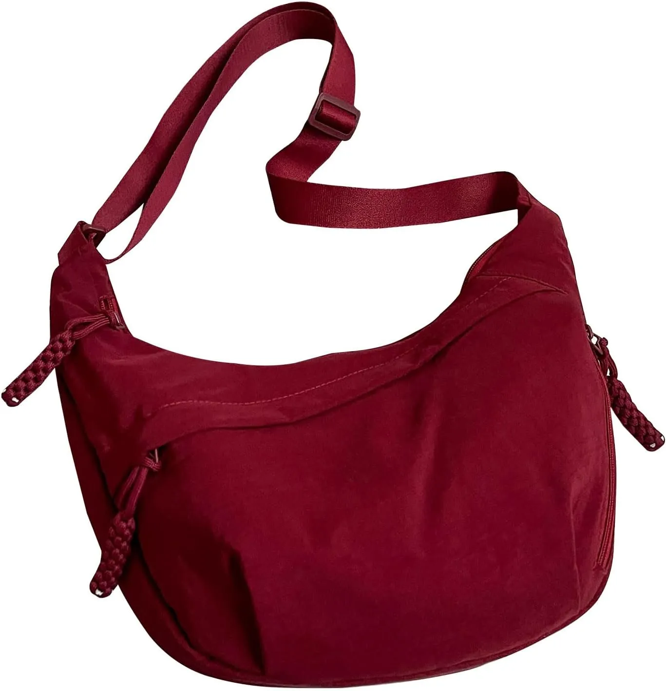 Crescent Crossbody Bags for Women Nylon Slouchy Sling Hobo Bag,Spacious Dumpling Shoulder Handbag Cross Body Purses