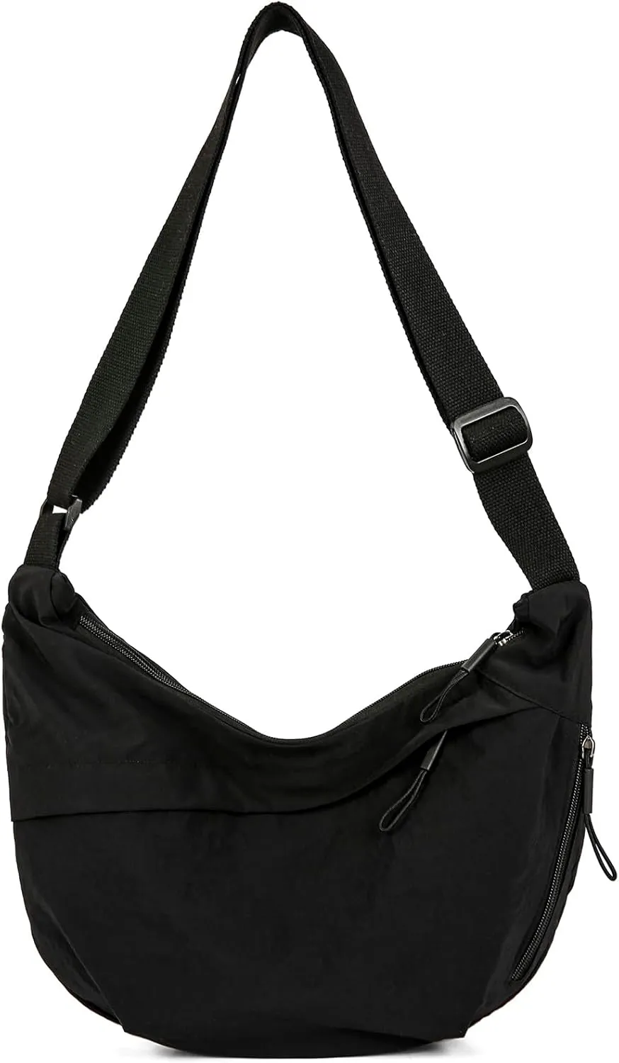 Crescent Crossbody Bags for Women Nylon Slouchy Sling Hobo Bag,Spacious Dumpling Shoulder Handbag Cross Body Purses