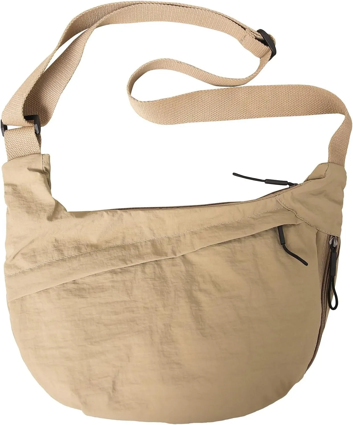 Crescent Crossbody Bags for Women Nylon Slouchy Sling Hobo Bag,Spacious Dumpling Shoulder Handbag Cross Body Purses