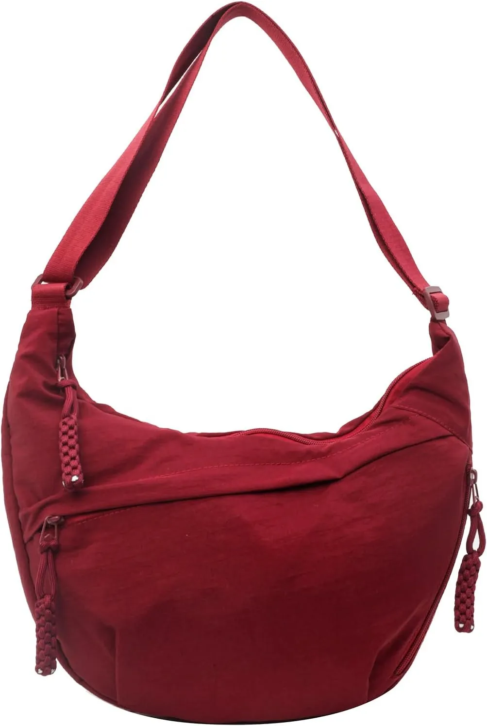 Crescent Crossbody Bags for Women Nylon Slouchy Sling Hobo Bag,Spacious Dumpling Shoulder Handbag Cross Body Purses