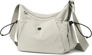 Crescent Crossbody Bags for Women,Nylon Slouchy Sling Hobo Bag Water Repellent Shoulder Handbag Cross body Purse