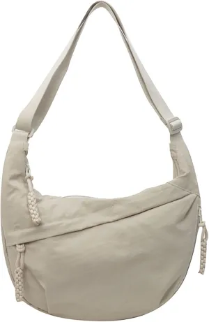 Crescent Shoulder Bag Nylon Crossbody Bag for Women Men Sling Bag Purse Hobo Bag Slouchy Dumpling Bag
