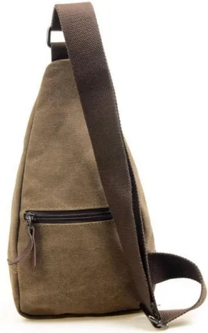Crossbody Handbag Satchel Bag Korean Version Suspenders Backpack Men's Multifunction Canvas Shoulder Bag Storage