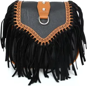 Crossbody Purse for Women Boho Bag with Tassel Vintage Hobo Bag Suede Fringe Bohemian Shoulder Handbag for Travel