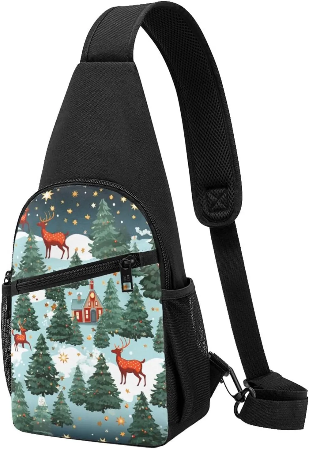 Crossbody Sling Backpack Sling Bag for Men Women Cross Chest Bag Shoulder Bag Christmas Holiday Travel Hiking Daypack