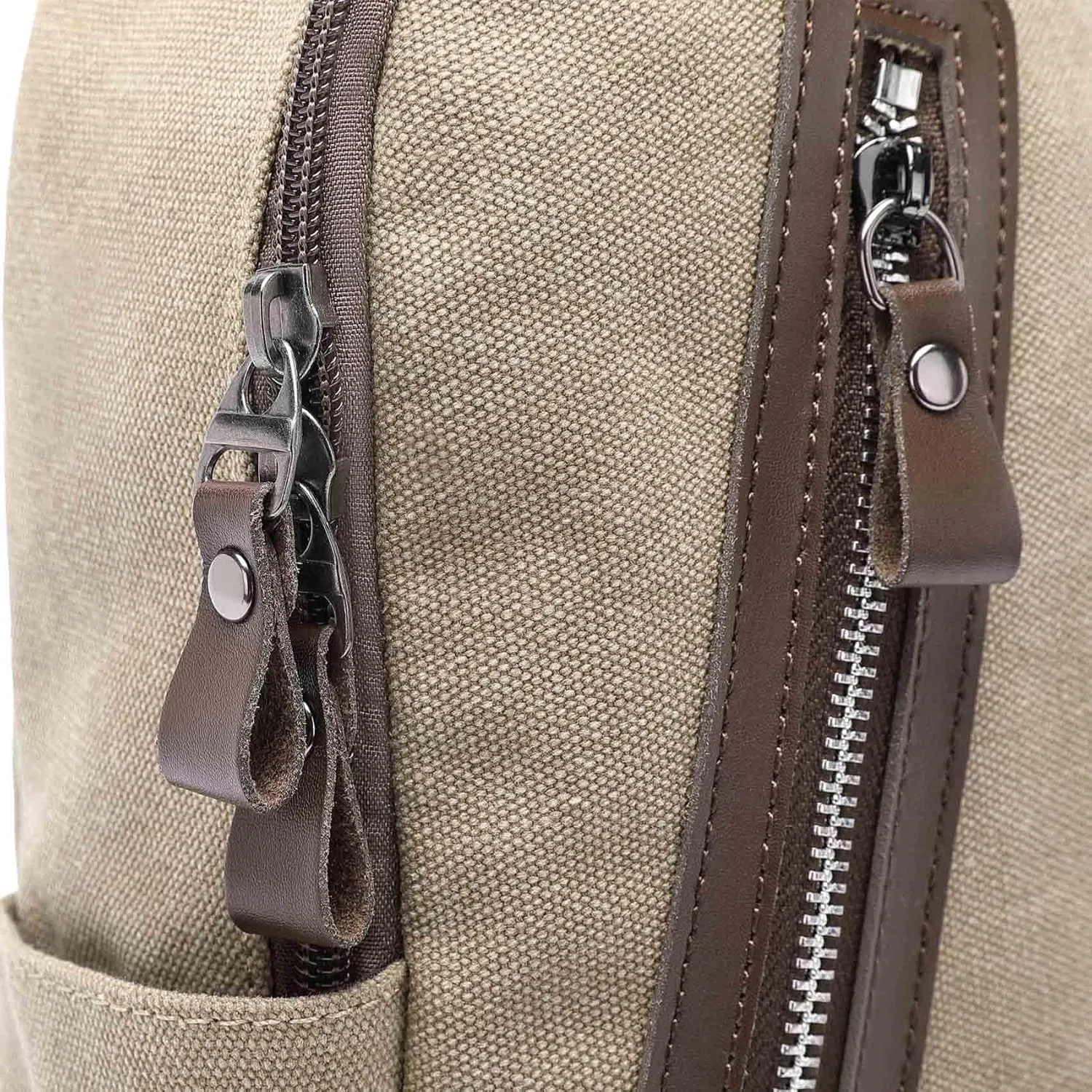 Crossbody Sling Chest Bag Canvas Purse Backpack Casual Daypack for Men Women Outdoor Hiking(Gray)