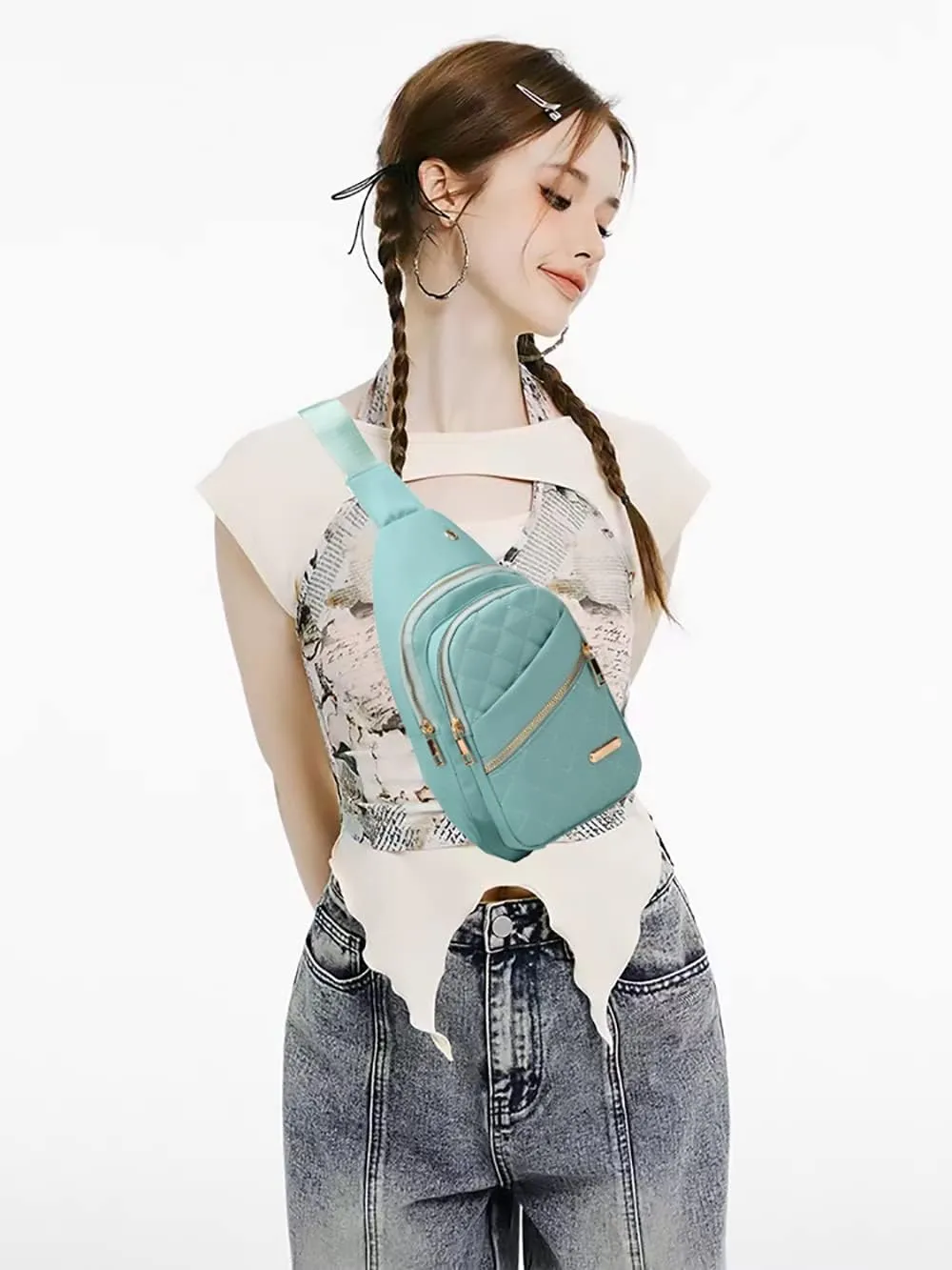 Crossbody Small Sling Backpack Sling Bag for Women Men, Chest Bag Daypack Crossbody for Travel Sport Running Hiking