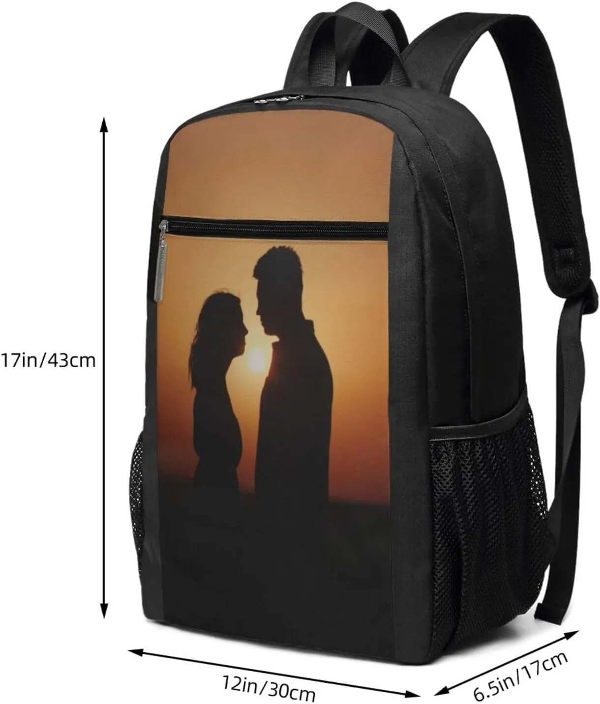 Custom Backpack for Men Women Personalized Laptop Backpack Design Photo Name Logo Customize Large-capacity Bookbag for Work Camping Travel 17in, Style 3