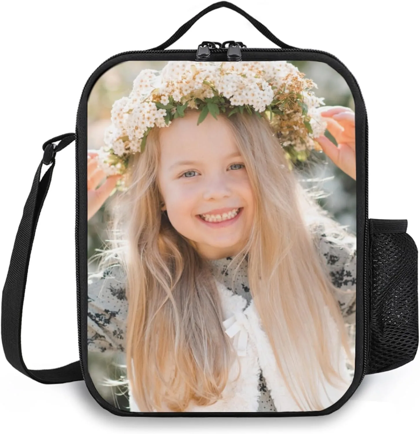 Custom Backpack Personalized 17Inch School Backpack Add Your Own Photo Text Logo, Customized School Bookbag for Boys Girls (Lunch Bag)