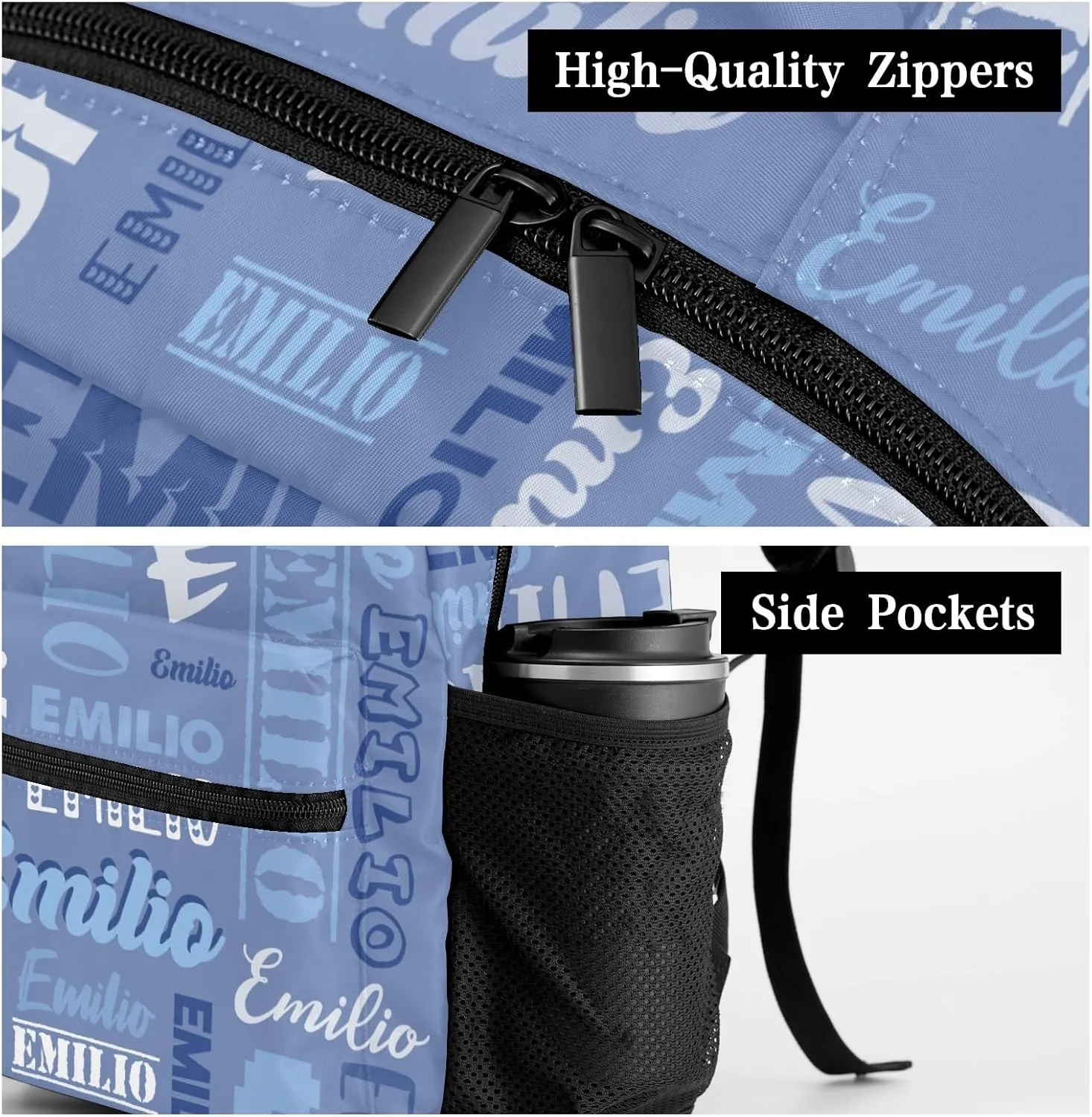 Custom Backpack School Bag for Girls Boys Kids, Personalized Bookbag with Name, Customize Elementary Book Bag Back Pack, Fashion, Waterproof, Adjustable Shoulder Straps, 1 Pack