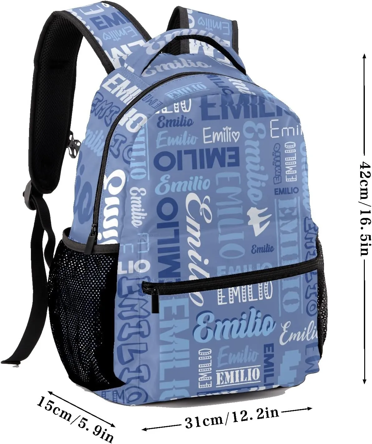 Custom Backpack School Bag for Girls Boys Kids, Personalized Bookbag with Name, Customize Elementary Book Bag Back Pack, Fashion, Waterproof, Adjustable Shoulder Straps, 1 Pack