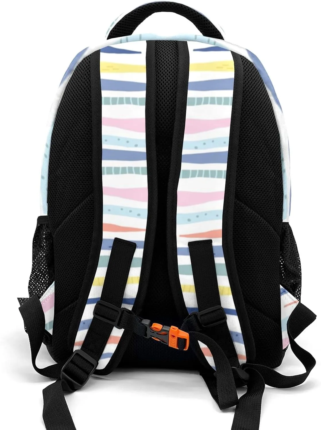 Custom Backpack with Name Rainbow Stripes Personalized Waterproof Laptop Bag Casual Bag Daypack for Travel