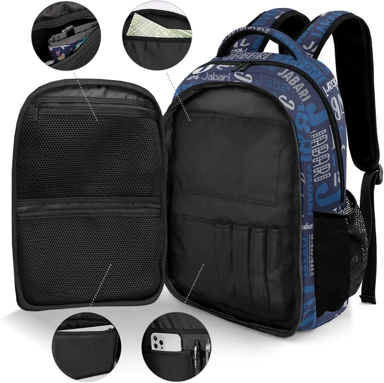 Custom School Bookbag with Name Polyester Personalized Backpack Elementary Customize Book Bag for Boys Girls Kids Custom Back Pack, Waterproof, Fashion, Adjustable Shoulder Straps