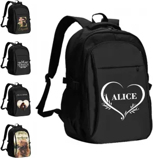 Custom Travel Laptop Backpack Personalized Name bags with Photo Customized Computer USB Bags for Women Men Style
