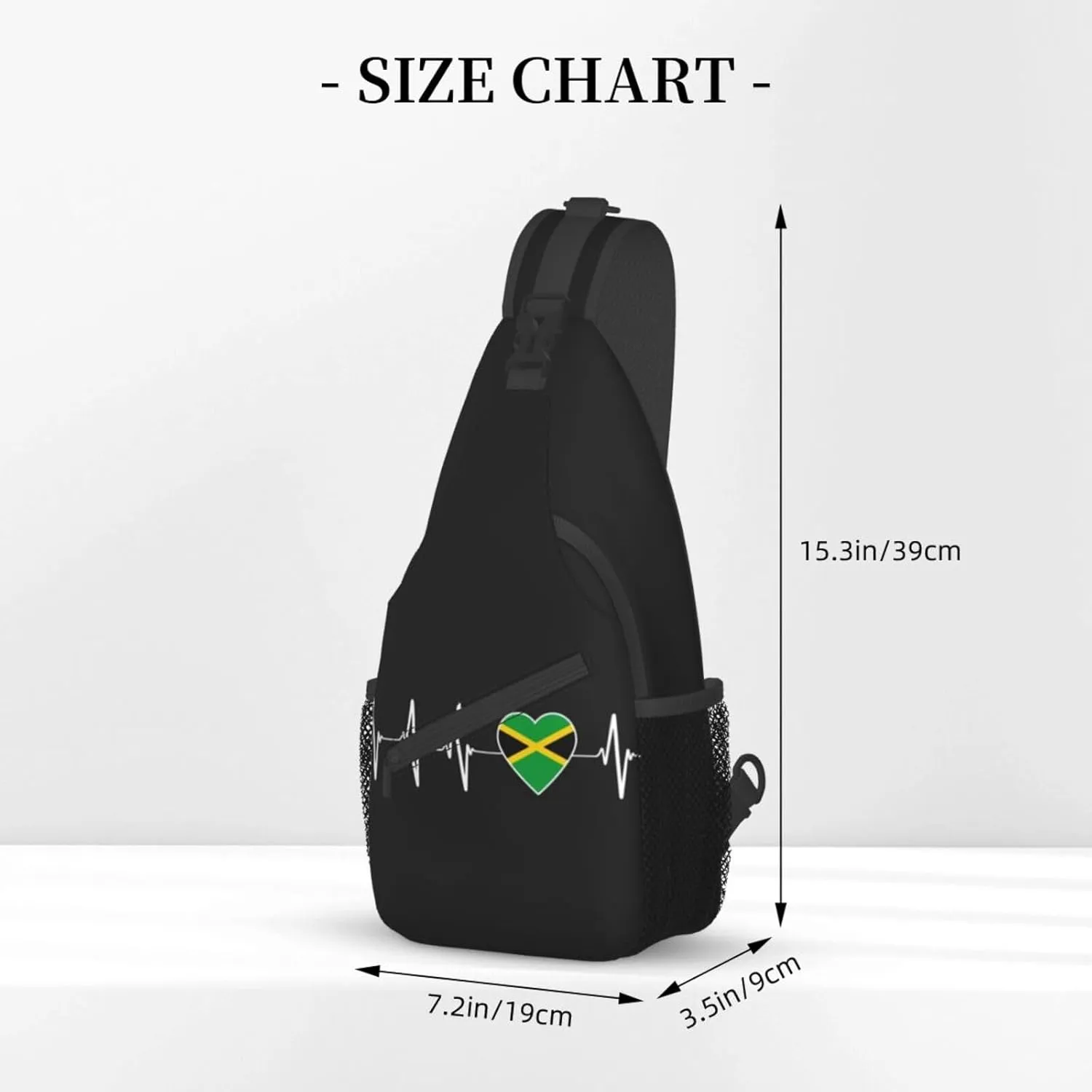 Cute Jamaica Flag Crossbody Sling Backpack Sling Bag Travel Hiking Chest Bag Jamaican Daypack for Women Men