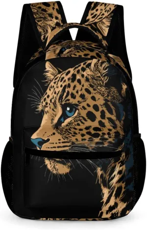 Cute Leopard Casual Backpack Travel Laptop Cute Basic Shoulder Bag for Work Women & Men
