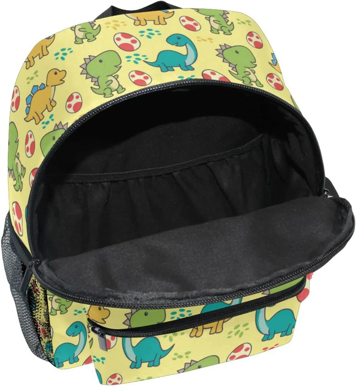 Cute Little Dinosaurs Toddler Backpack Light Travel Backpacks with Chest Strap and Whistle Mini Schoolbag Travel Bag for 3-8 Boys Girls