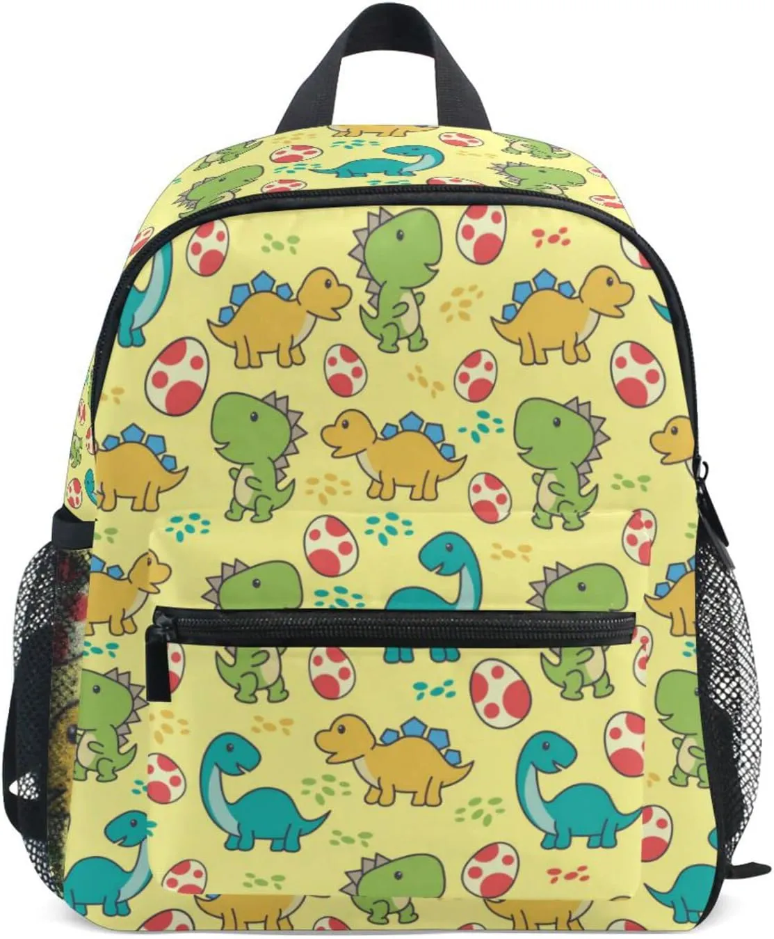 Cute Little Dinosaurs Toddler Backpack Light Travel Backpacks with Chest Strap and Whistle Mini Schoolbag Travel Bag for 3-8 Boys Girls