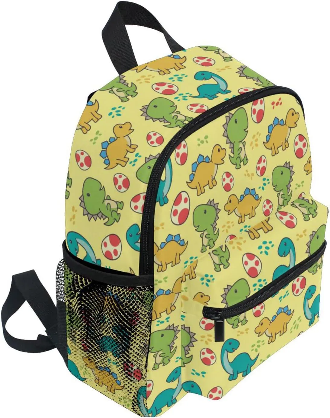 Cute Little Dinosaurs Toddler Backpack Light Travel Backpacks with Chest Strap and Whistle Mini Schoolbag Travel Bag for 3-8 Boys Girls