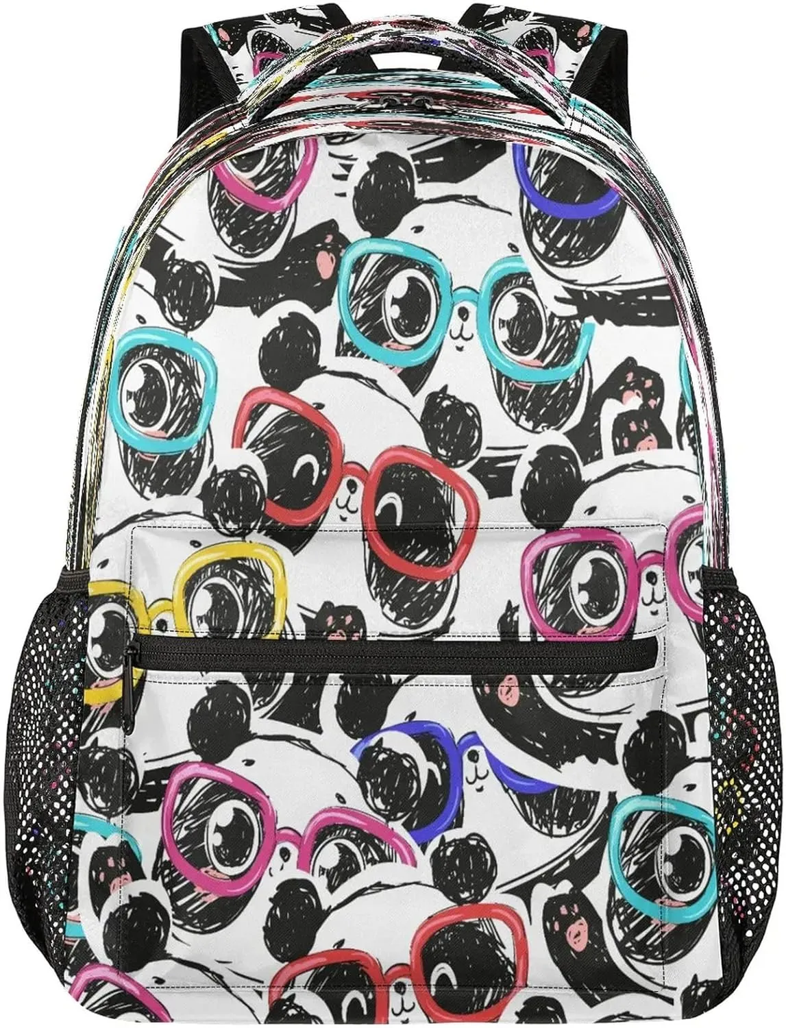 Cute Panda School Backpack for Teen Boys Girls Student Bookbag Animal Laptop Backpack Casual Travel Daypack Computer Bag Schoolbag for Women Teens Teenager Kids College Work Fits 14 Inches Notebook
