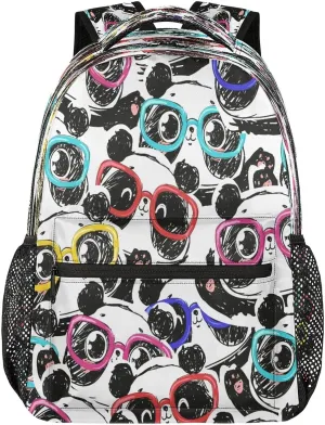 Cute Panda School Backpack for Teen Boys Girls Student Bookbag Animal Laptop Backpack Casual Travel Daypack Computer Bag Schoolbag for Women Teens Teenager Kids College Work Fits 14 Inches Notebook