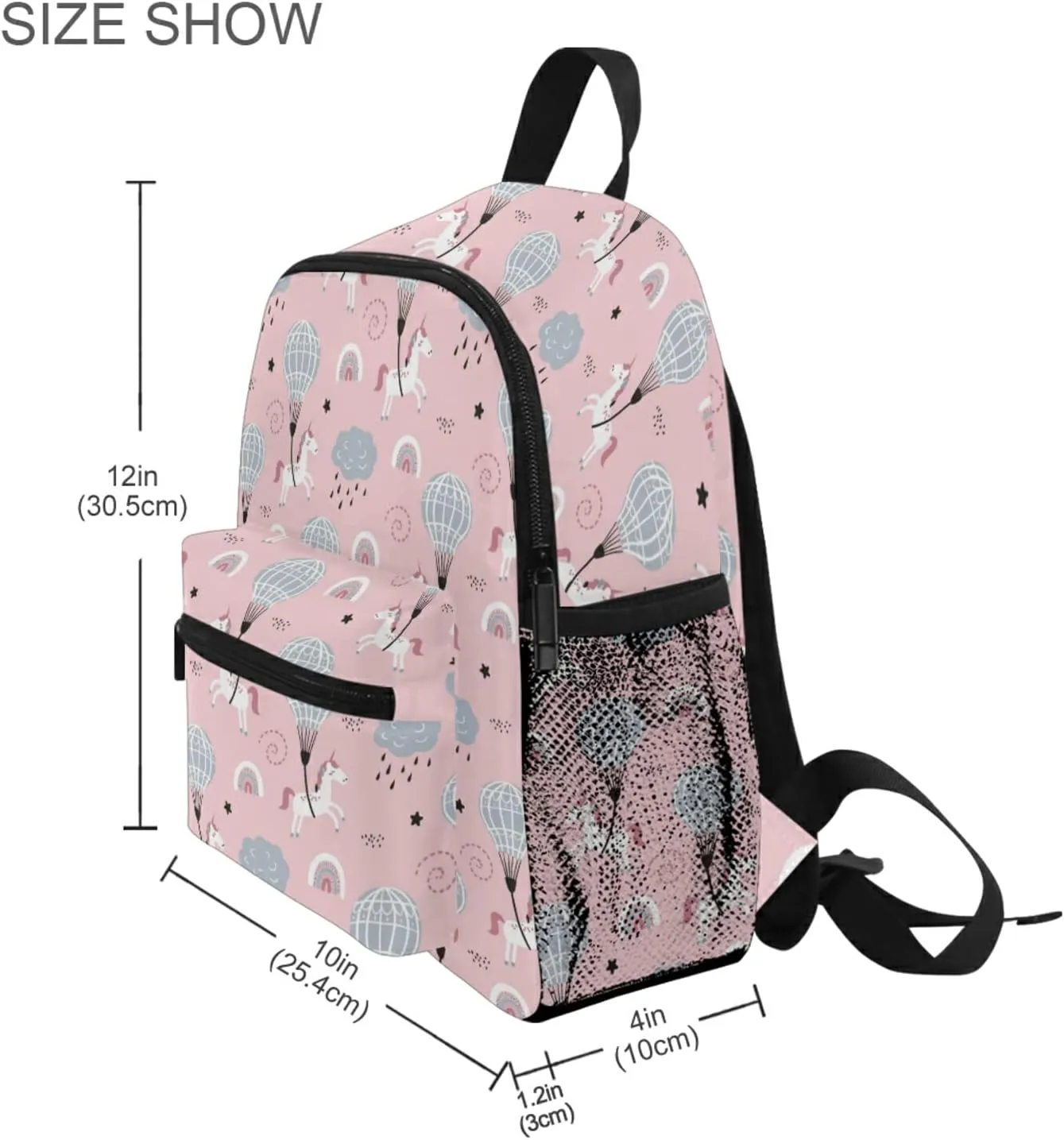 Cute Unicorn Toddler Backpack Light Travel Backpacks with Chest Strap and Whistle Mini Schoolbag Travel Bag for 3-8 Boys Girls