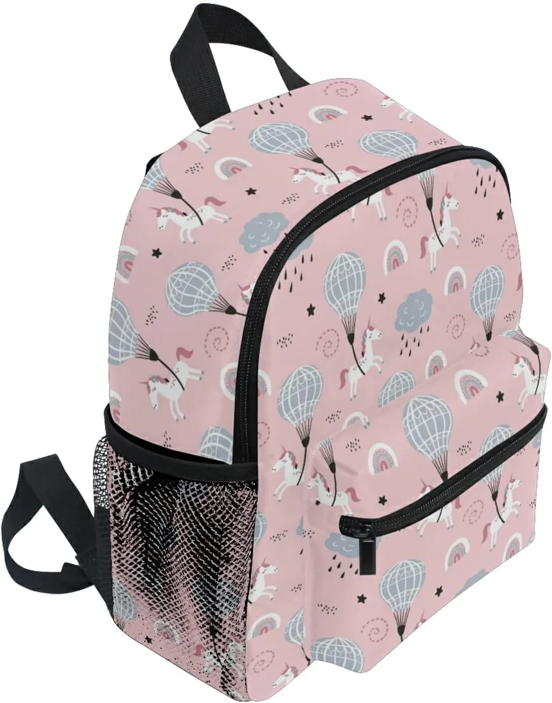 Cute Unicorn Toddler Backpack Light Travel Backpacks with Chest Strap and Whistle Mini Schoolbag Travel Bag for 3-8 Boys Girls