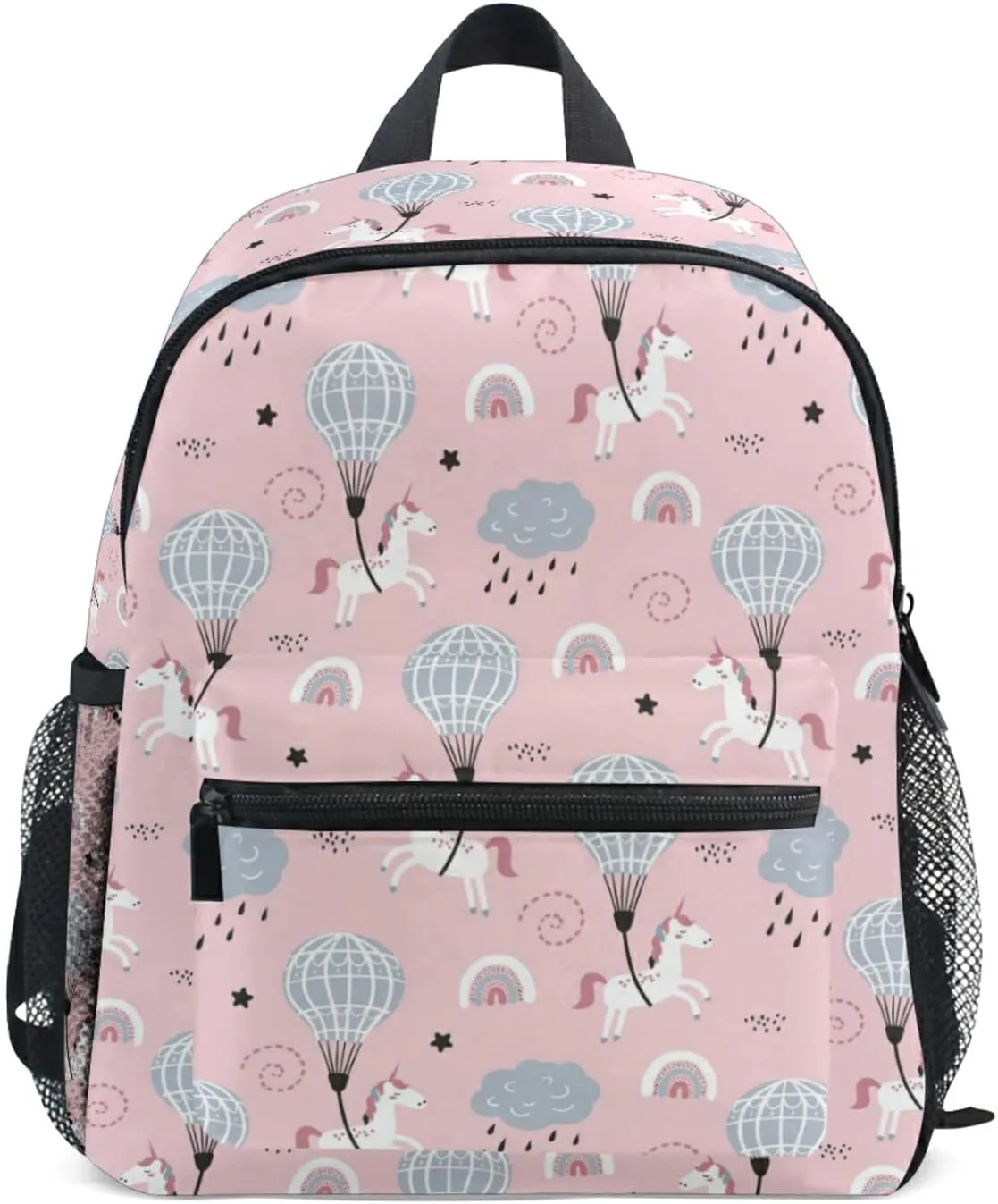 Cute Unicorn Toddler Backpack Light Travel Backpacks with Chest Strap and Whistle Mini Schoolbag Travel Bag for 3-8 Boys Girls