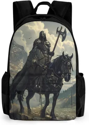 Death Dealer Viking On Horse Laptop Backpack for Men Women Shoulder Bag Business Work Bag Travel Casual Daypacks