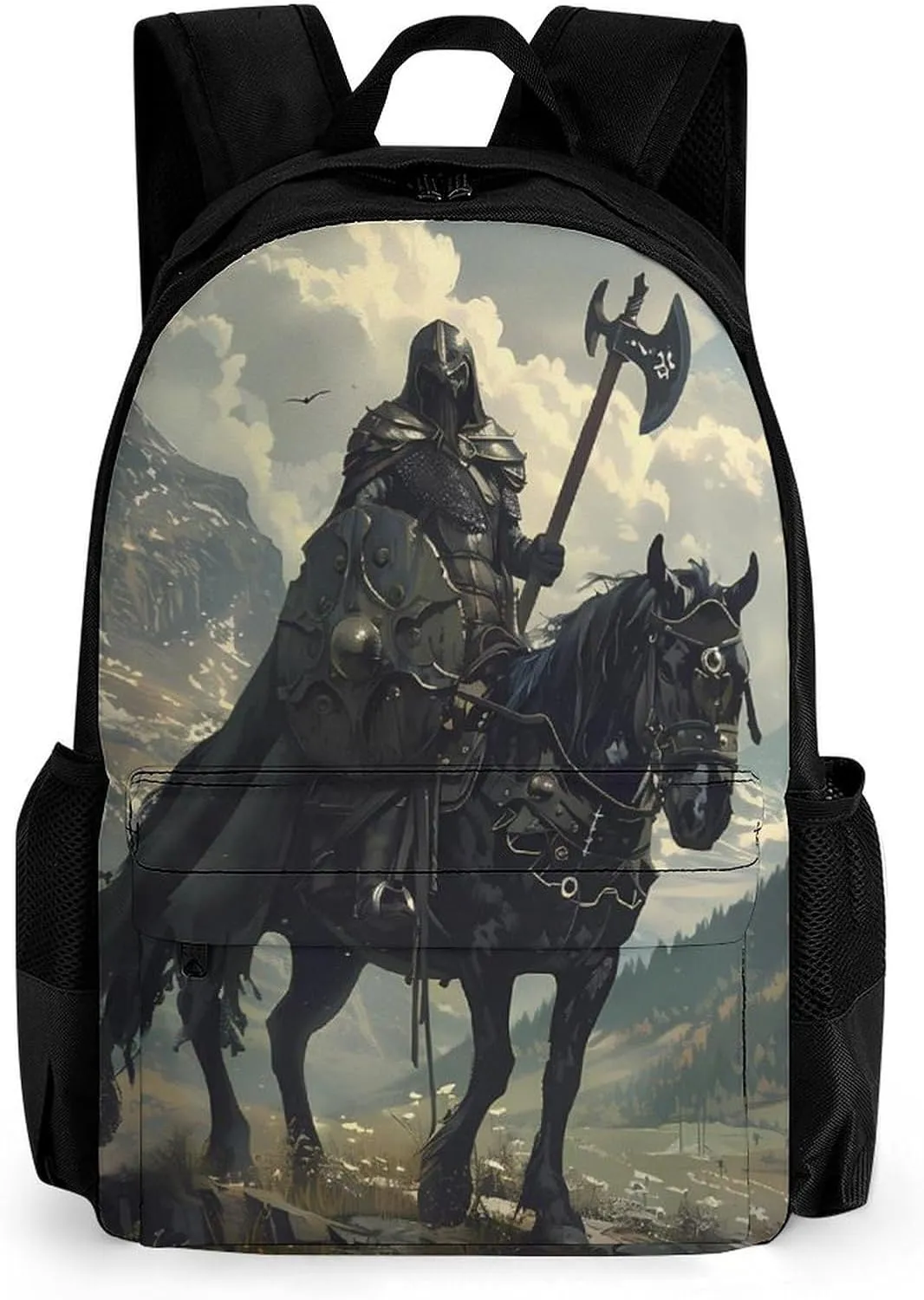 Death Dealer Viking On Horse Laptop Backpack for Men Women Shoulder Bag Business Work Bag Travel Casual Daypacks