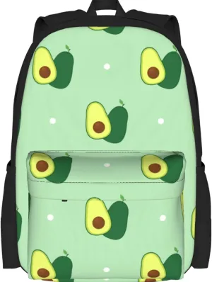 Delerain Avocado Kids Backpack School Book Bag Travel Daypack Shoulder Bag 16 Inch Plus Lightweight Laptop Bag for 1-6th Grade Boys Girls Back to School