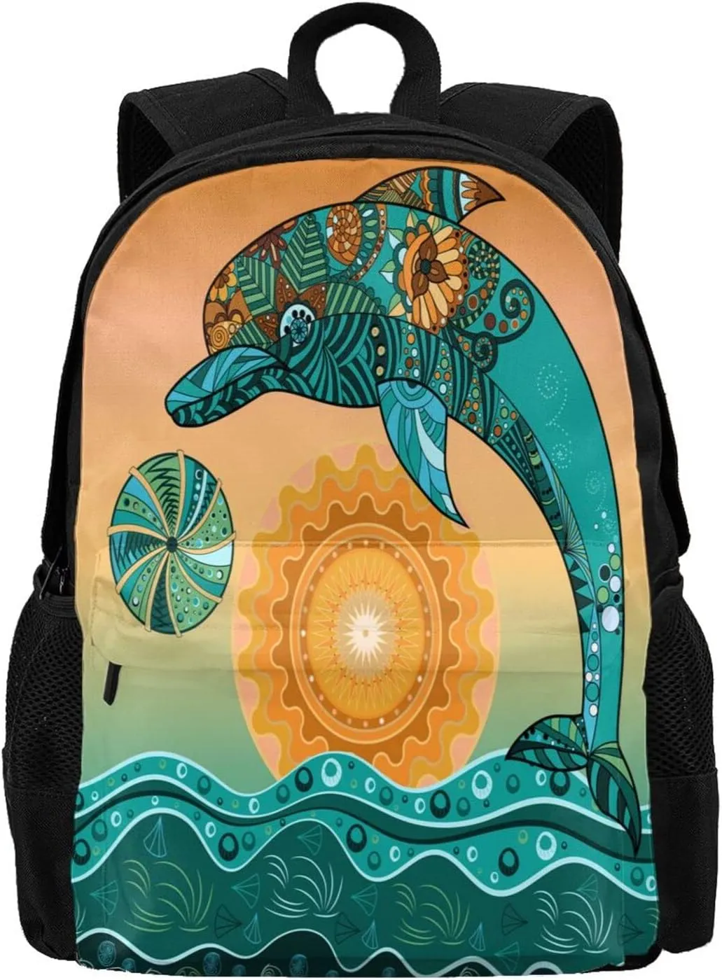 Delerain Dolphin Kids Backpack School Book Bag Travel Daypack Shoulder Bag 17 Inch Plus Lightweight Laptop Bag For 1-6th Grade Boys Girls Back To School
