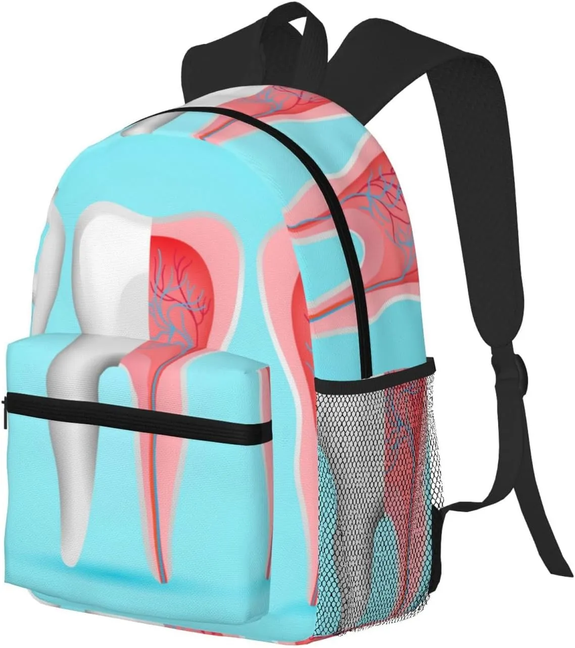 Dentist Tooth Backpack, Travel Laptop Backpack Computer Bag Rucksack for Men Women Business Work Fits 15.6 Inch Notebook