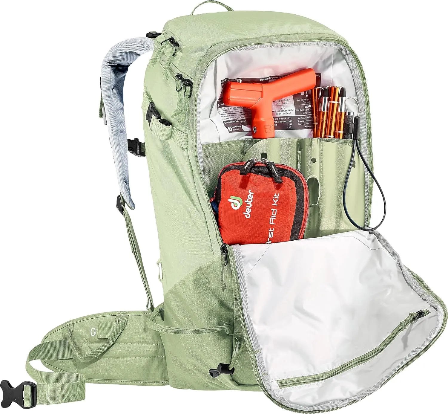 deuter Freerider Pro 32  SL Women's Ski Touring Backpack, grove-mineral