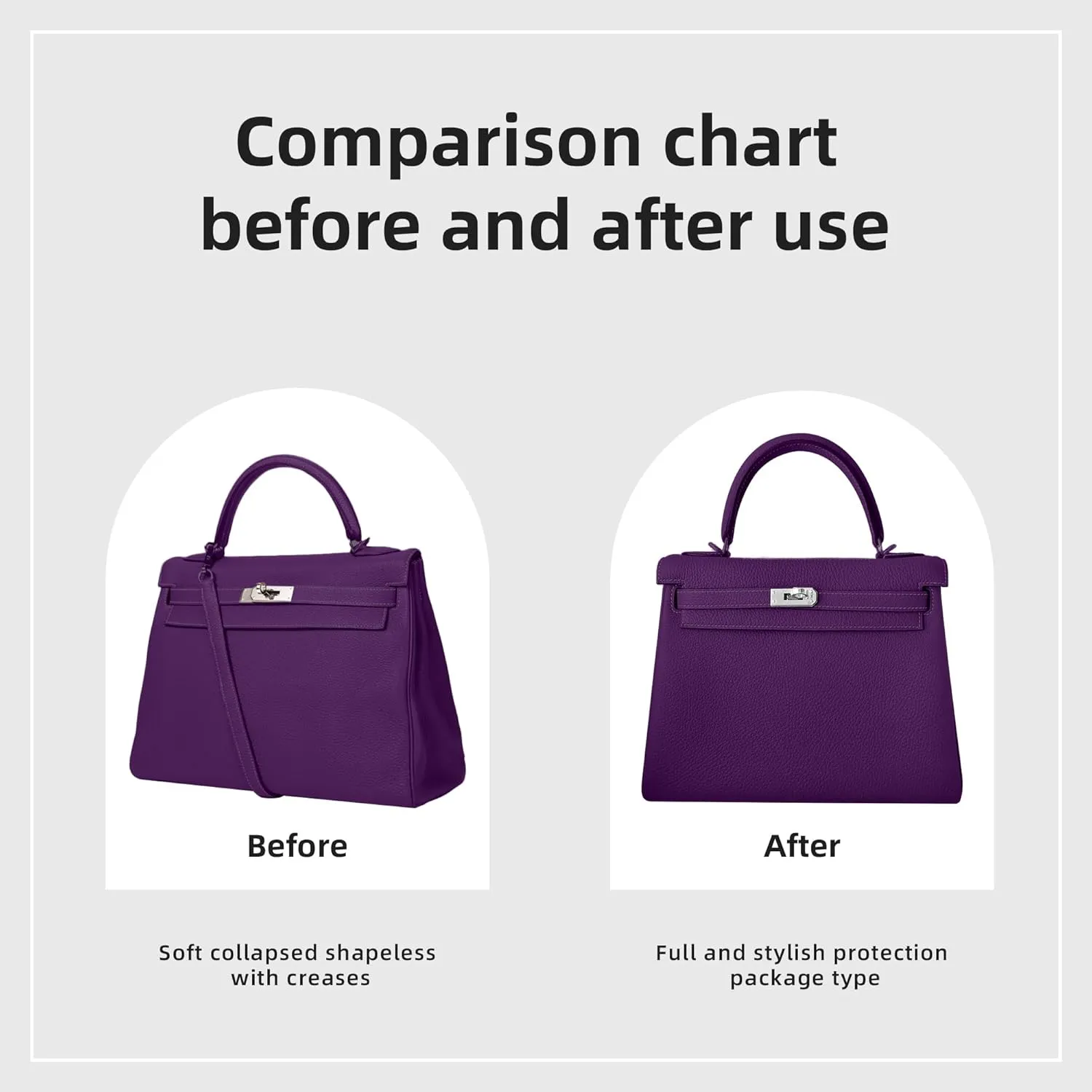 DGAZ Bag Organizer Insert For Kelly pochette/mini II /20/25/28/32/35/40/42/45 Bags, Silk Purse Organizer, Simplicity Handbag & Tote Organizer(Anemone,miniKelly2)